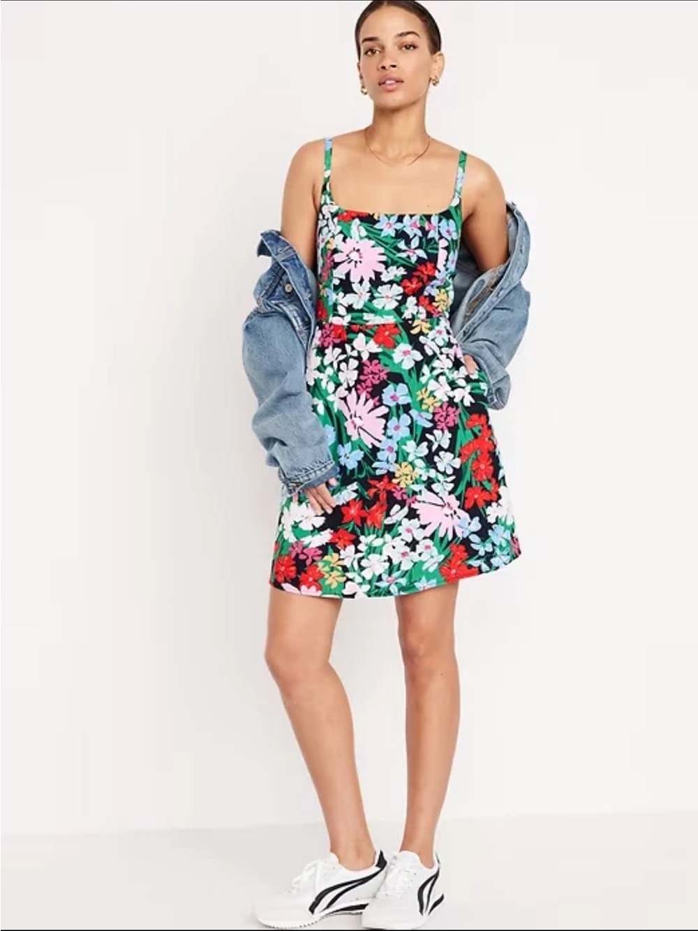 Old Navy linen floral print slip dress, size XL